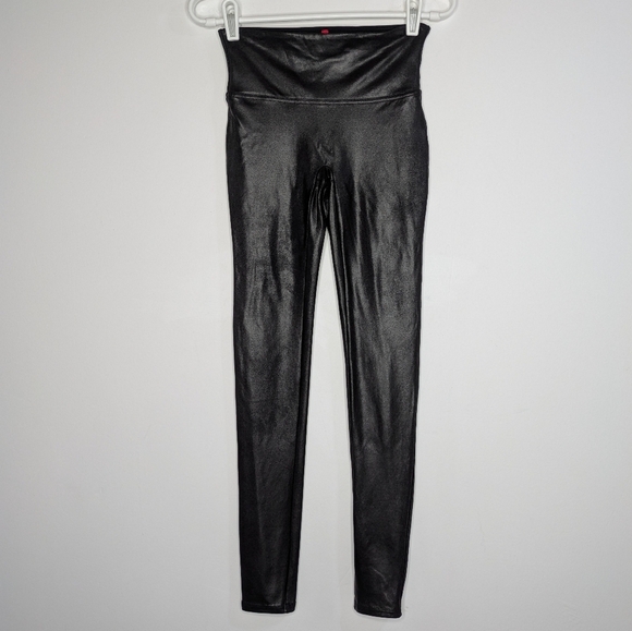 Spanx Black Faux Leather Pull On Legging S - Picture 1 of 12